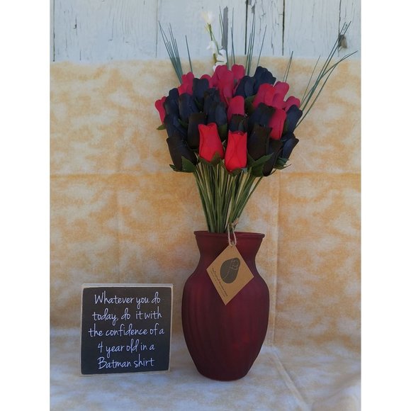 3 Dozen Black and Red Wooden Rose Flower Bouquet. The Original Wooden Rose - Picture 2 of 8